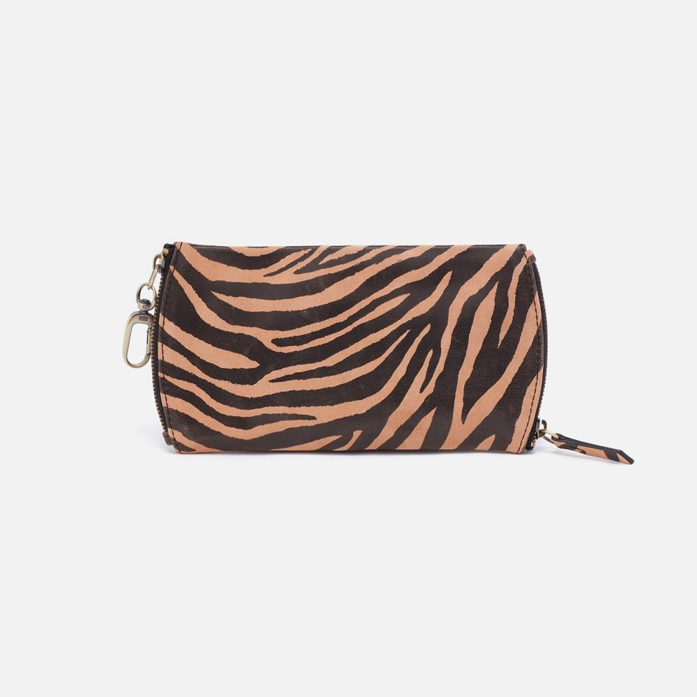 Hobo | Spark Double Eyeglass Case in Printed Leather - Zebra Stripes