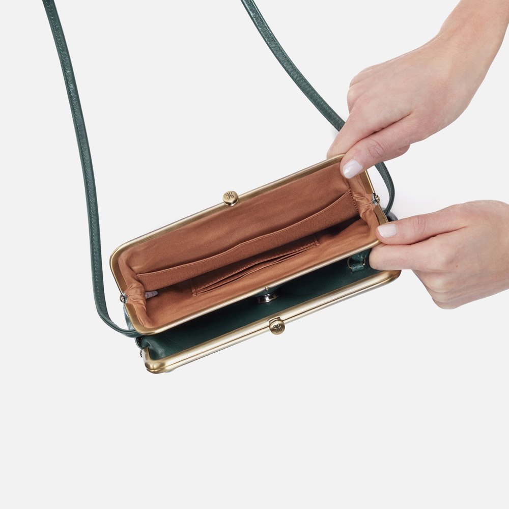 Hobo | Lauren Crossbody in Polished Leather - Sage Leaf