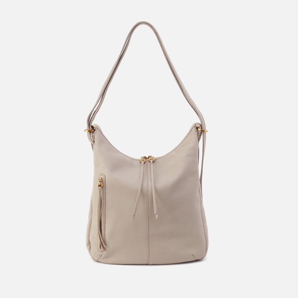 Hobo | Merrin Convertible Backpack in Pebbled Leather - Taupe