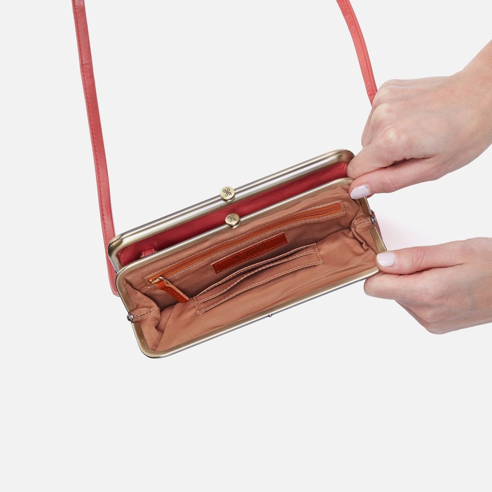 Hobo | Lauren Crossbody in Polished Leather - Cherry Blossom