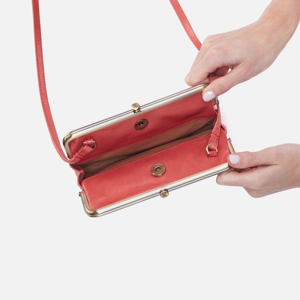 Hobo | Lauren Crossbody in Polished Leather - Cherry Blossom