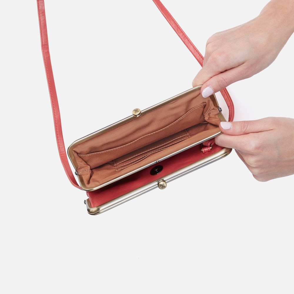 Hobo | Lauren Crossbody in Polished Leather - Cherry Blossom