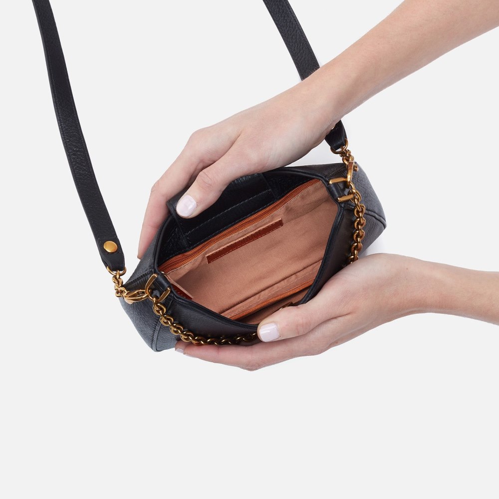 Hobo | Rosa Crossbody in Pebbled Leather - Black