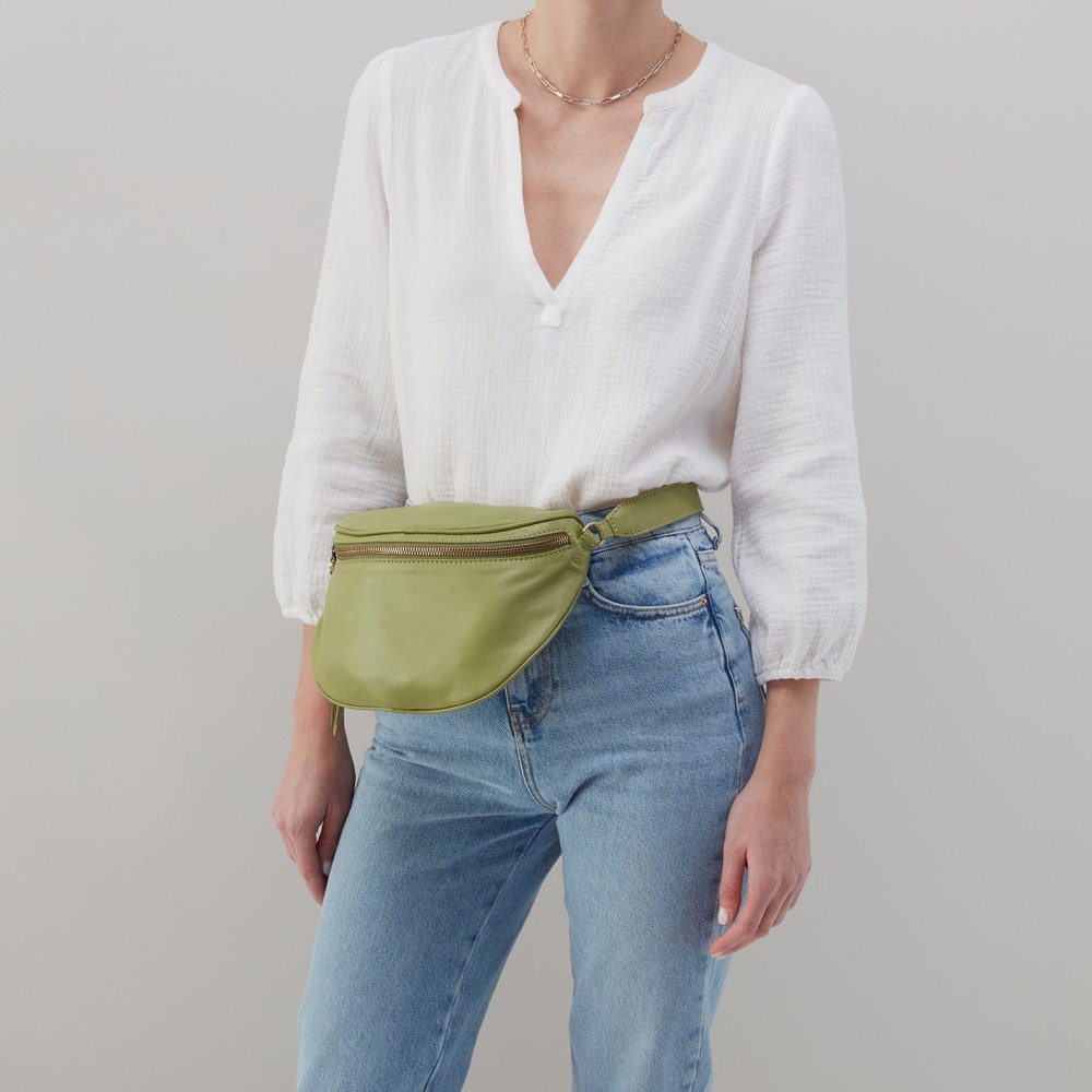 Hobo | Juno Belt Bag in Soft Leather - Leaf