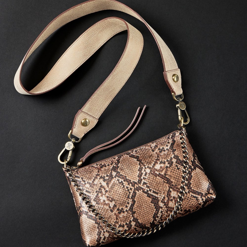 Hobo | Darcy Luxe Crossbody in Printed Leather - Golden Snake