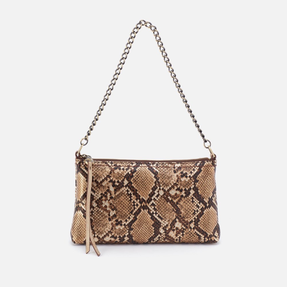 Hobo | Darcy Luxe Crossbody in Printed Leather - Golden Snake