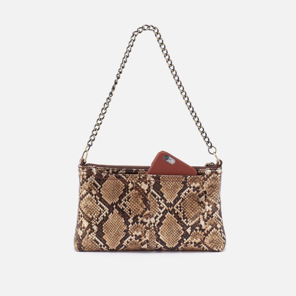 Hobo | Darcy Luxe Crossbody in Printed Leather - Golden Snake