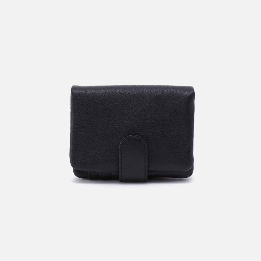 Hobo | Fern Bifold Wallet in Pebbled Leather - Black