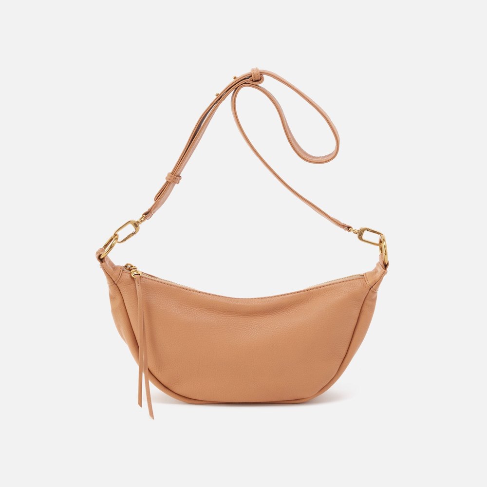 Hobo | Knox Sling in Pebbled Leather - Sandstorm