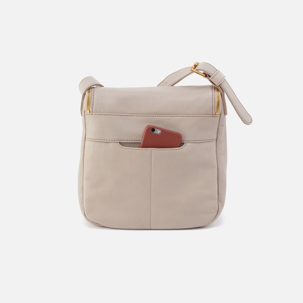 Hobo | Fern North-South Crossbody in Pebbled Leather - Taupe