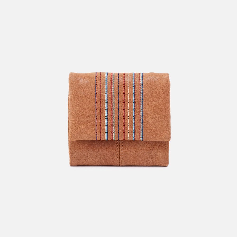 Hobo | Keen Mini Trifold Wallet in Buffed Leather - Whiskey