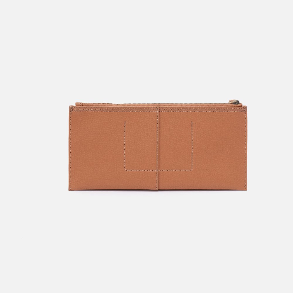 Hobo | Vida Large Pouch in Micro Pebbled Leather - Biscuit