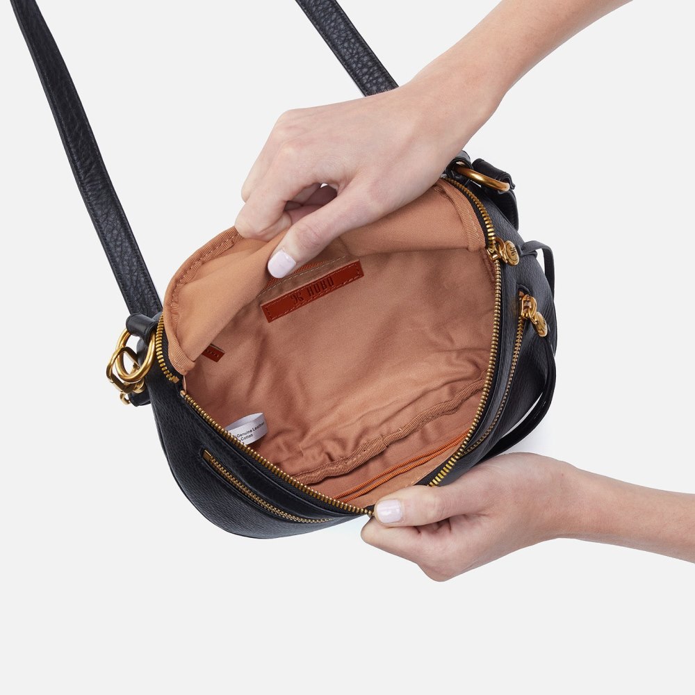 Hobo | Fern Convertible Sling in Pebbled Leather - Black