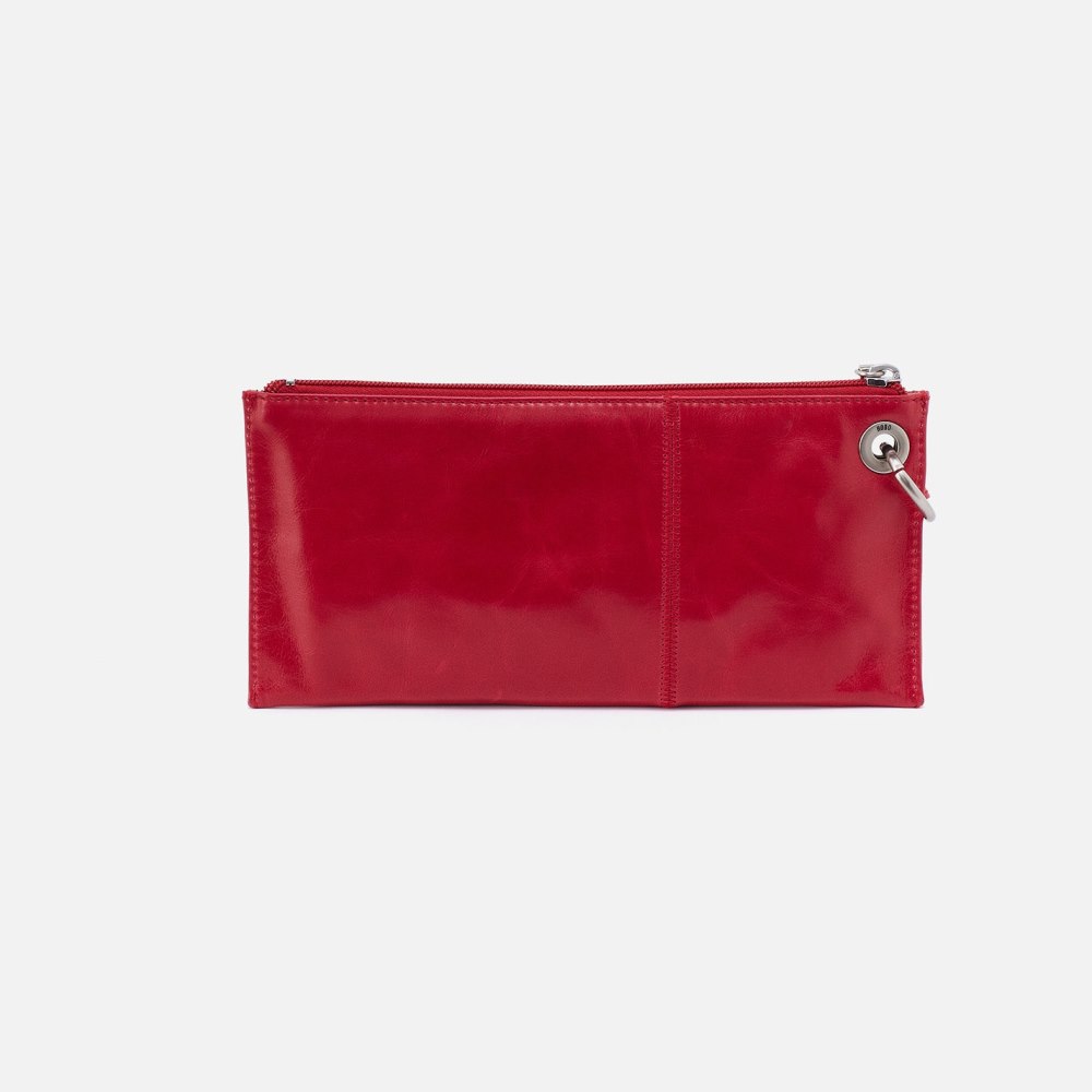 Hobo | Vida Wristlet in Polished Leather - Claret