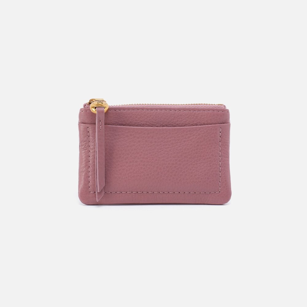 Hobo | Lumen Card Case in Pebbled Leather - Mauve - Click Image to Close