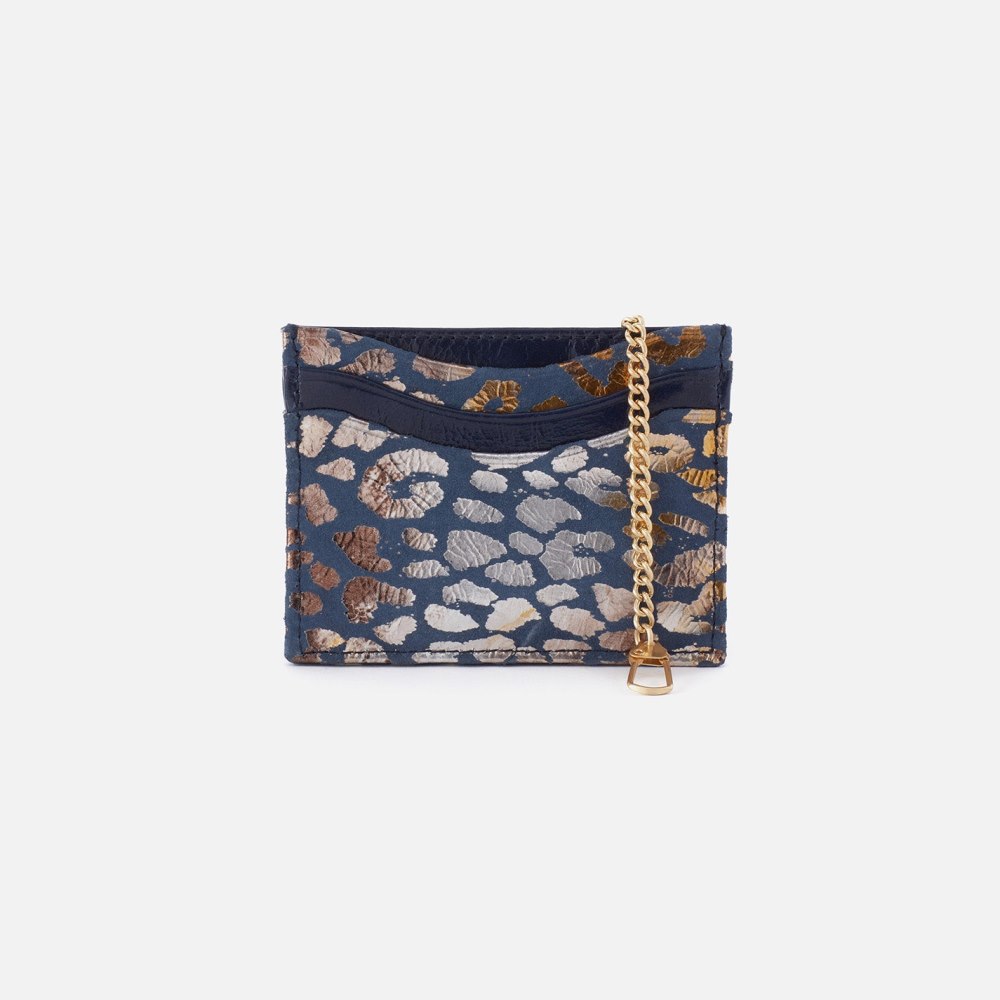 Hobo | Max Card Case in Mixed Leathers - Mirror Cheetah