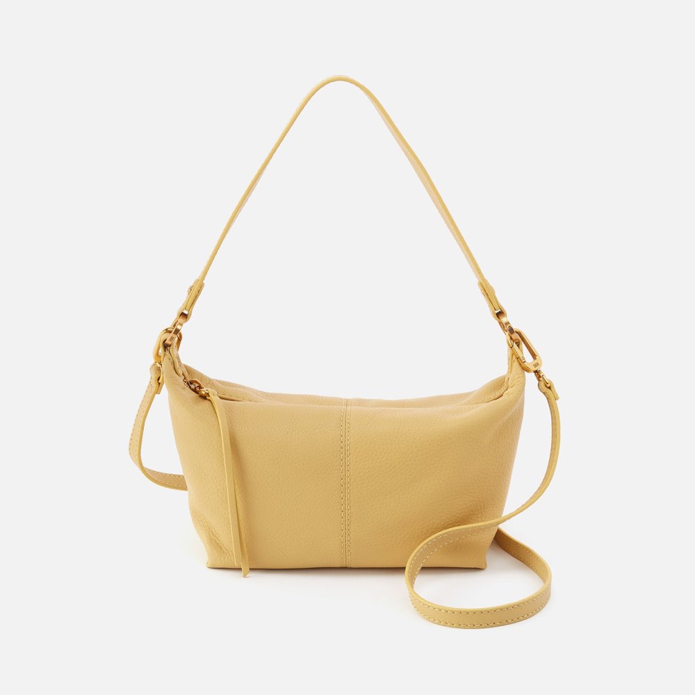 Hobo | Laguna Crossbody in Pebbled Leather - Flax