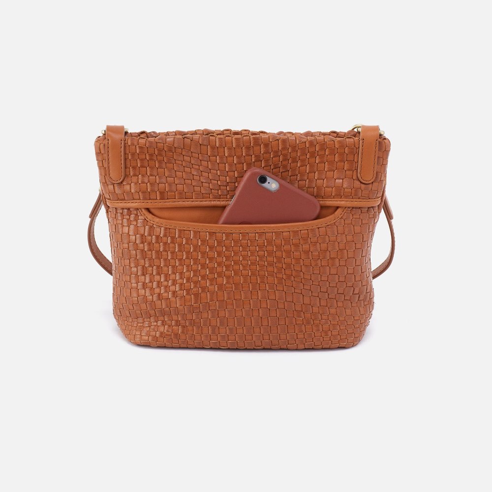 Hobo | Bolder Convertible Crossbody in Wave Weave Leather - Wheat