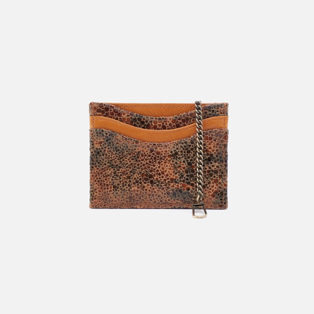 Hobo | Max Card Case in Mixed Leathers - Eternal Garden