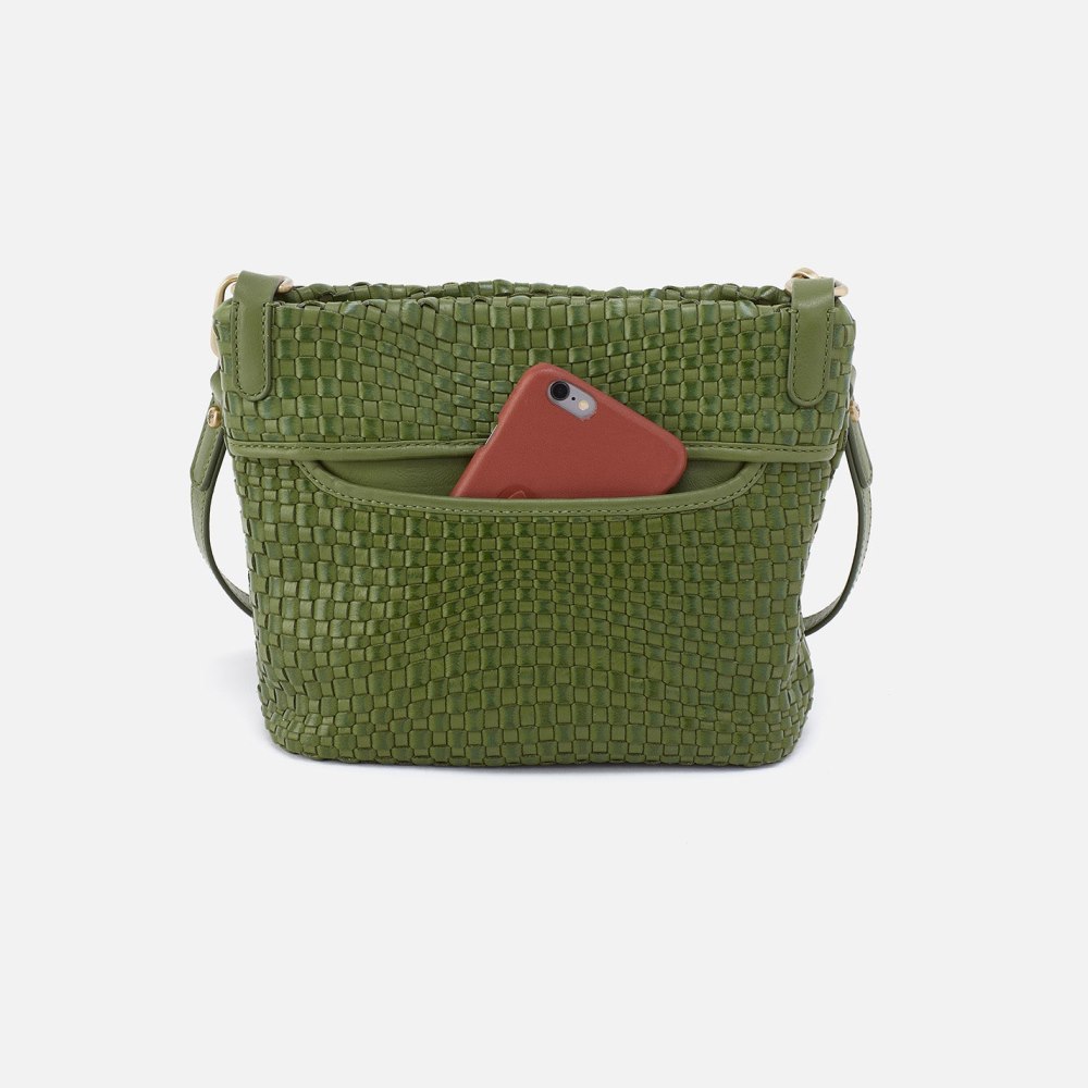 Hobo | Bolder Convertible Crossbody in Wave Weave Leather - Sweet Basil