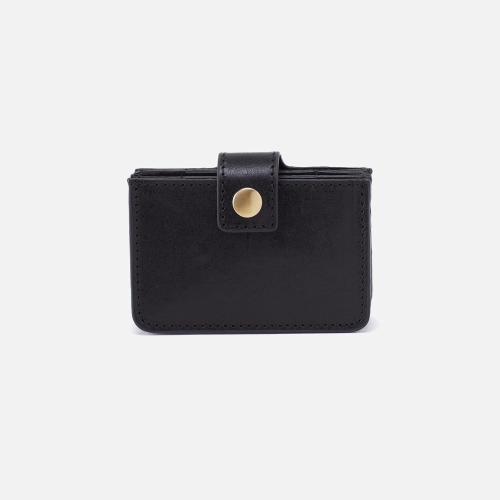 Hobo | Boswell Credit Card Holder in Aston Leather - Black - Click Image to Close