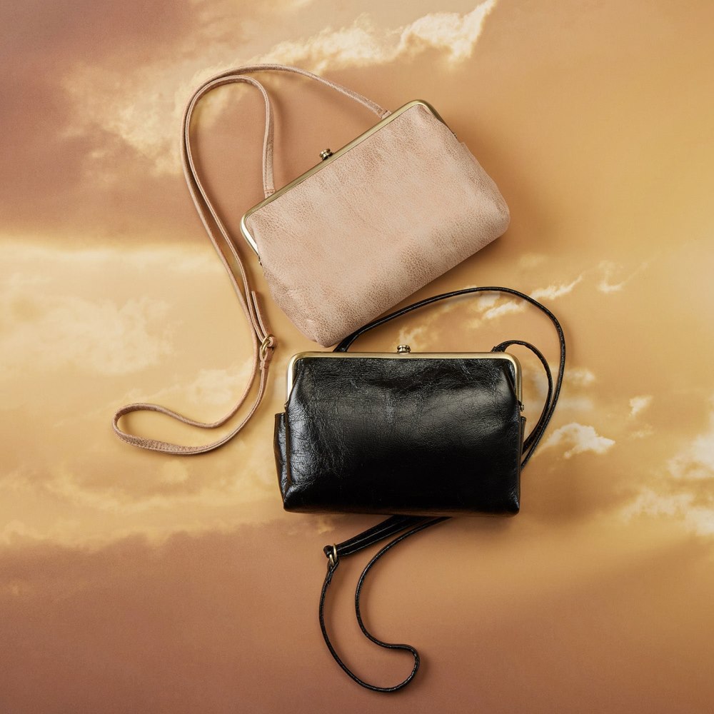 Hobo | Lauren Crossbody in Polished Leather - Black