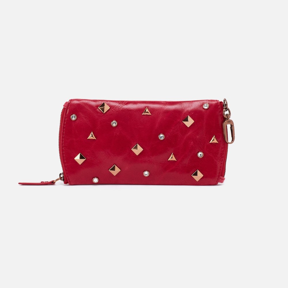 Hobo | Spark Double Eyeglass Case in Polished Leather - Claret