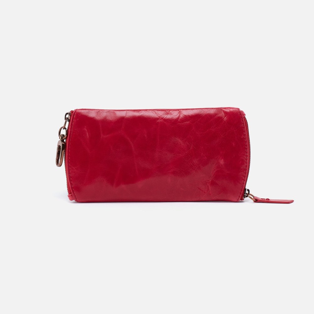 Hobo | Spark Double Eyeglass Case in Polished Leather - Claret