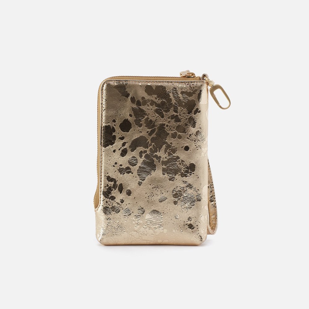 Hobo | Spark Wristlet in Metallic Leather - Gilded Marble