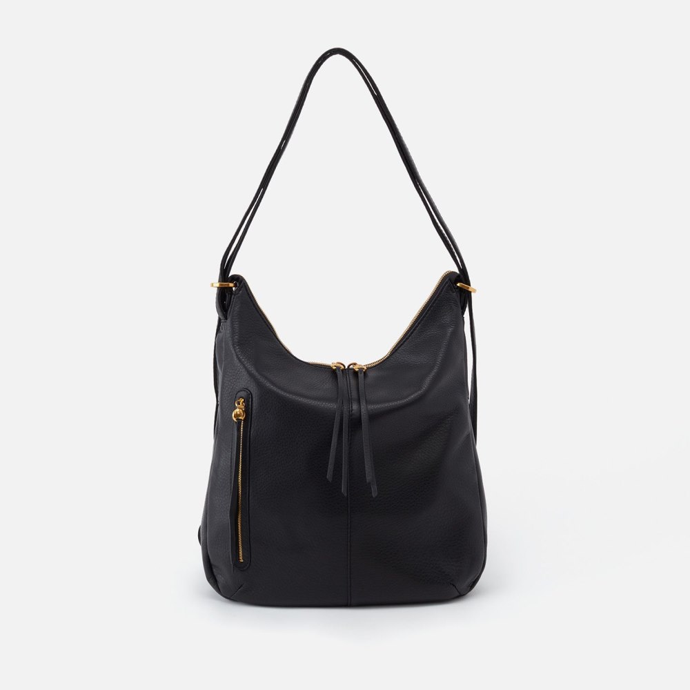 Hobo | Merrin Convertible Backpack in Pebbled Leather - Black