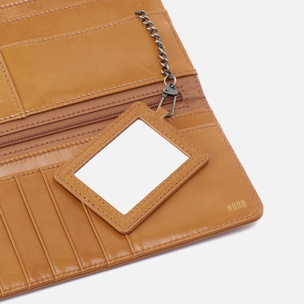 Hobo | Rachel Continental Wallet in Polished Leather - Natural