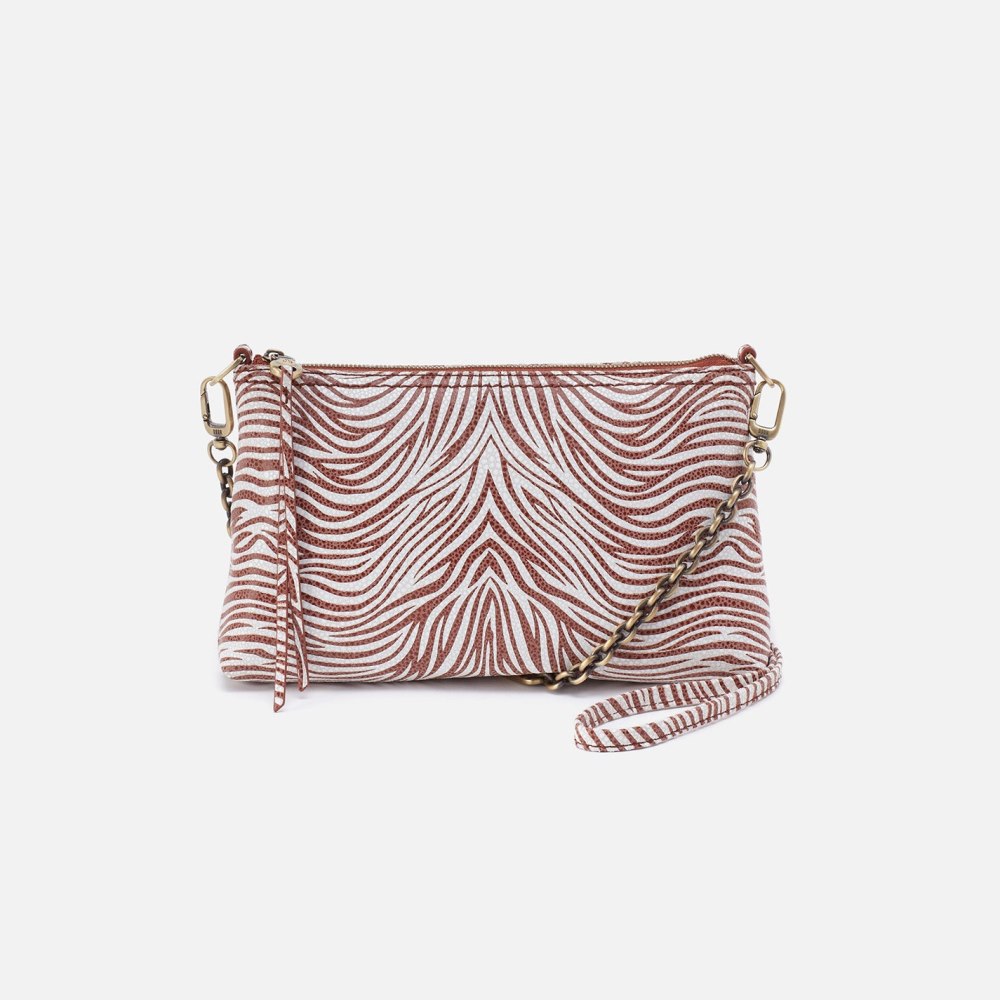 Hobo | Darcy Luxe Crossbody in Printed Leather - Ginger Zebra - Click Image to Close