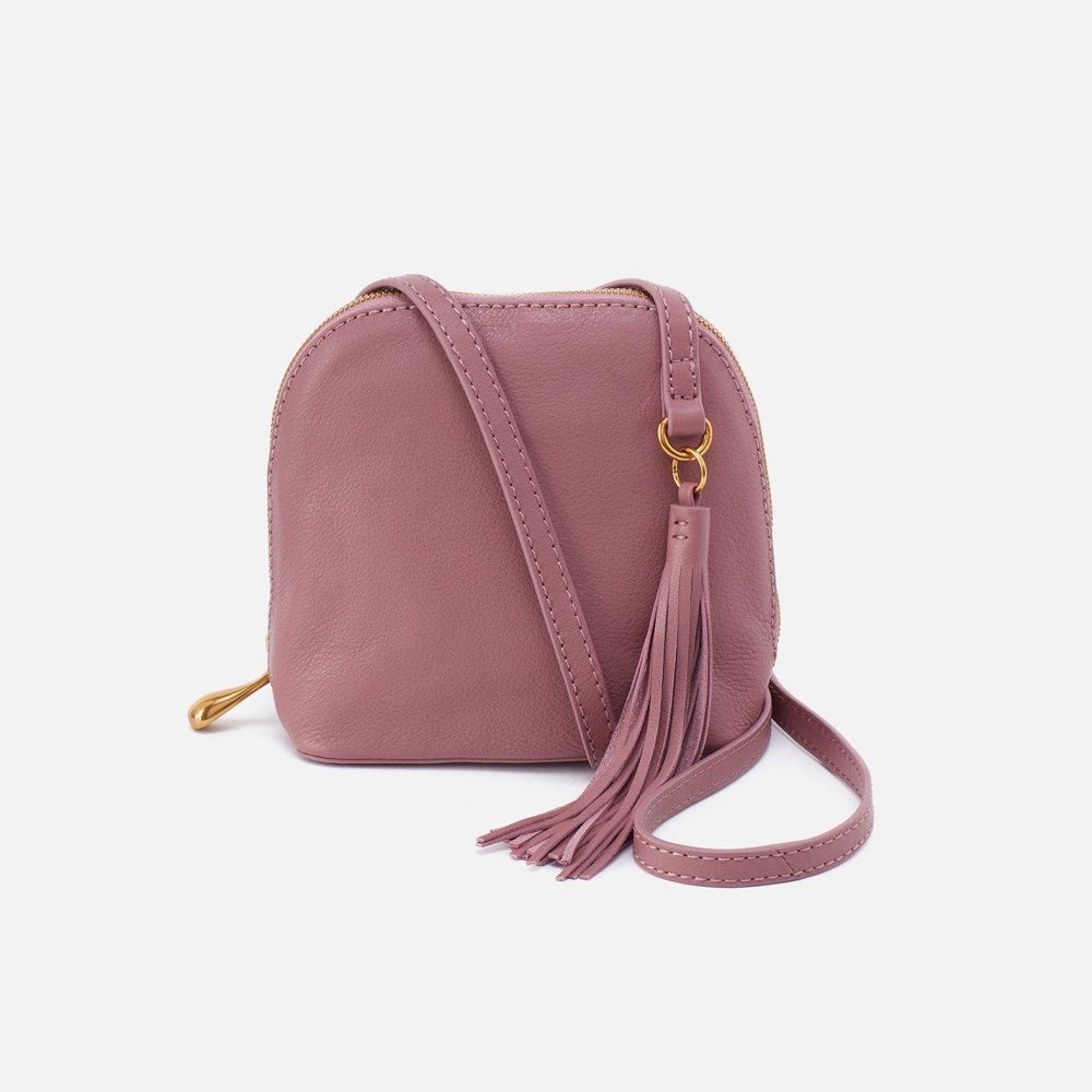 Hobo | Nash Crossbody in Pebbled Leather - Mauve - Click Image to Close