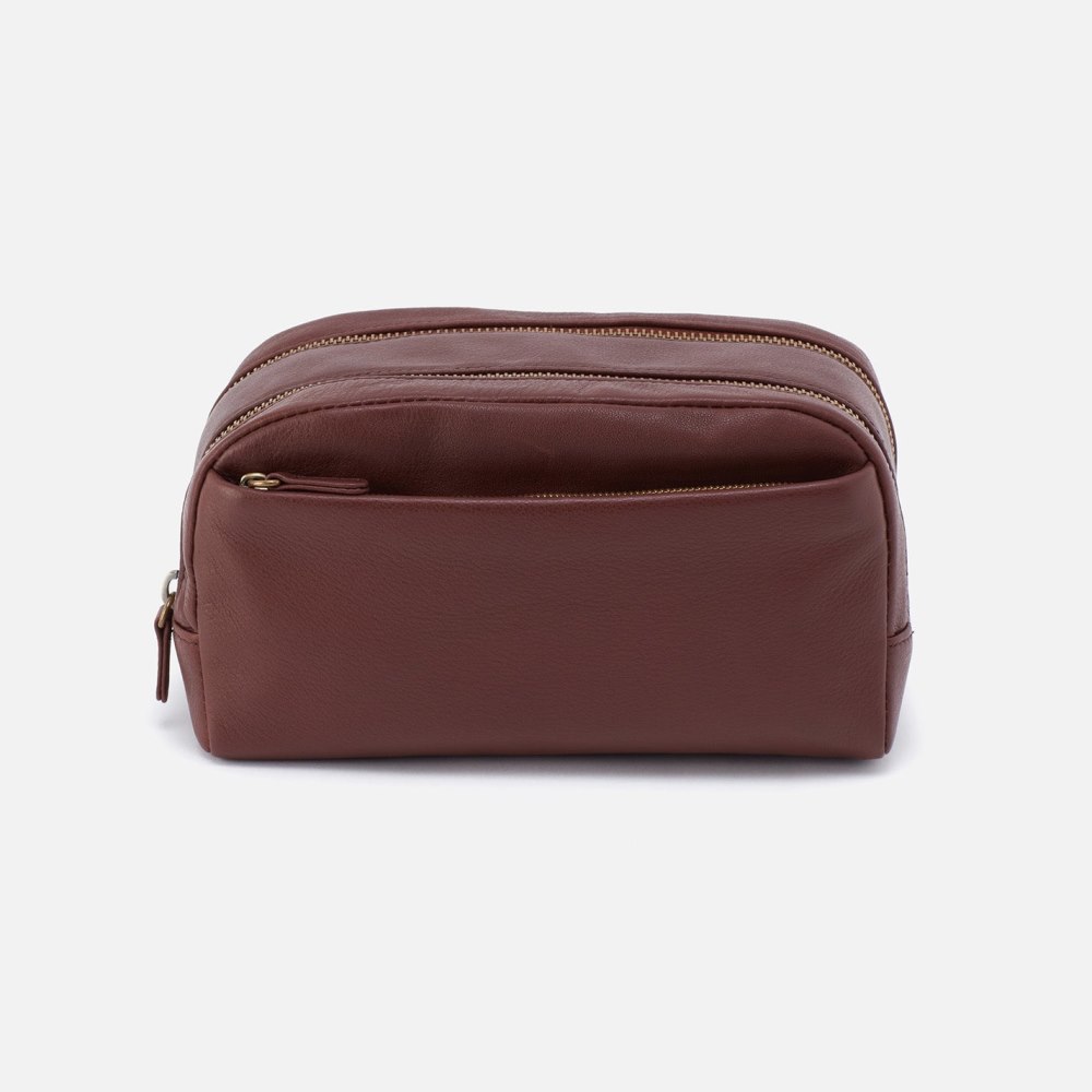 Hobo | Men's Travel Kit in Silk Napa Leather - Brown