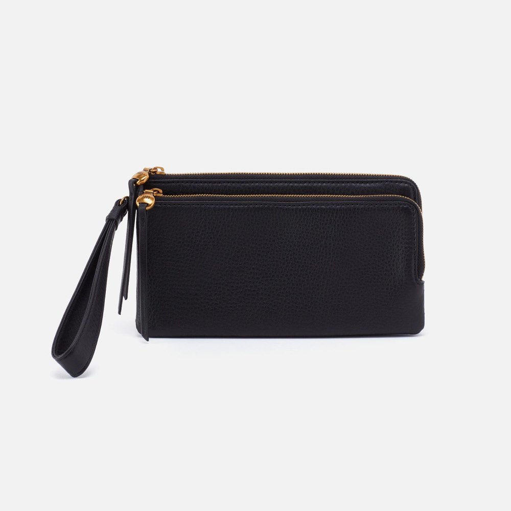 Hobo | Dayton Wristlet in Pebbled Leather - Black - Click Image to Close