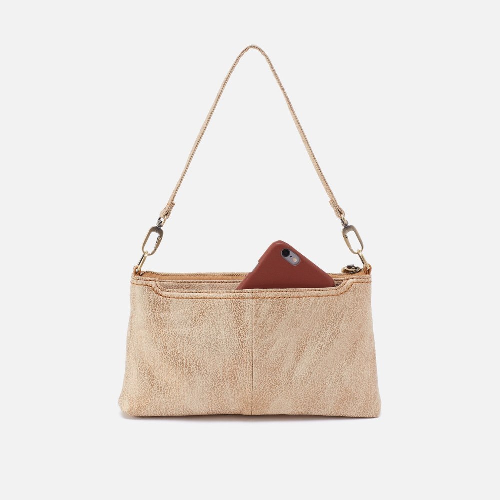 Hobo | Darcy Crossbody in Metallic Leather - Gold Leaf