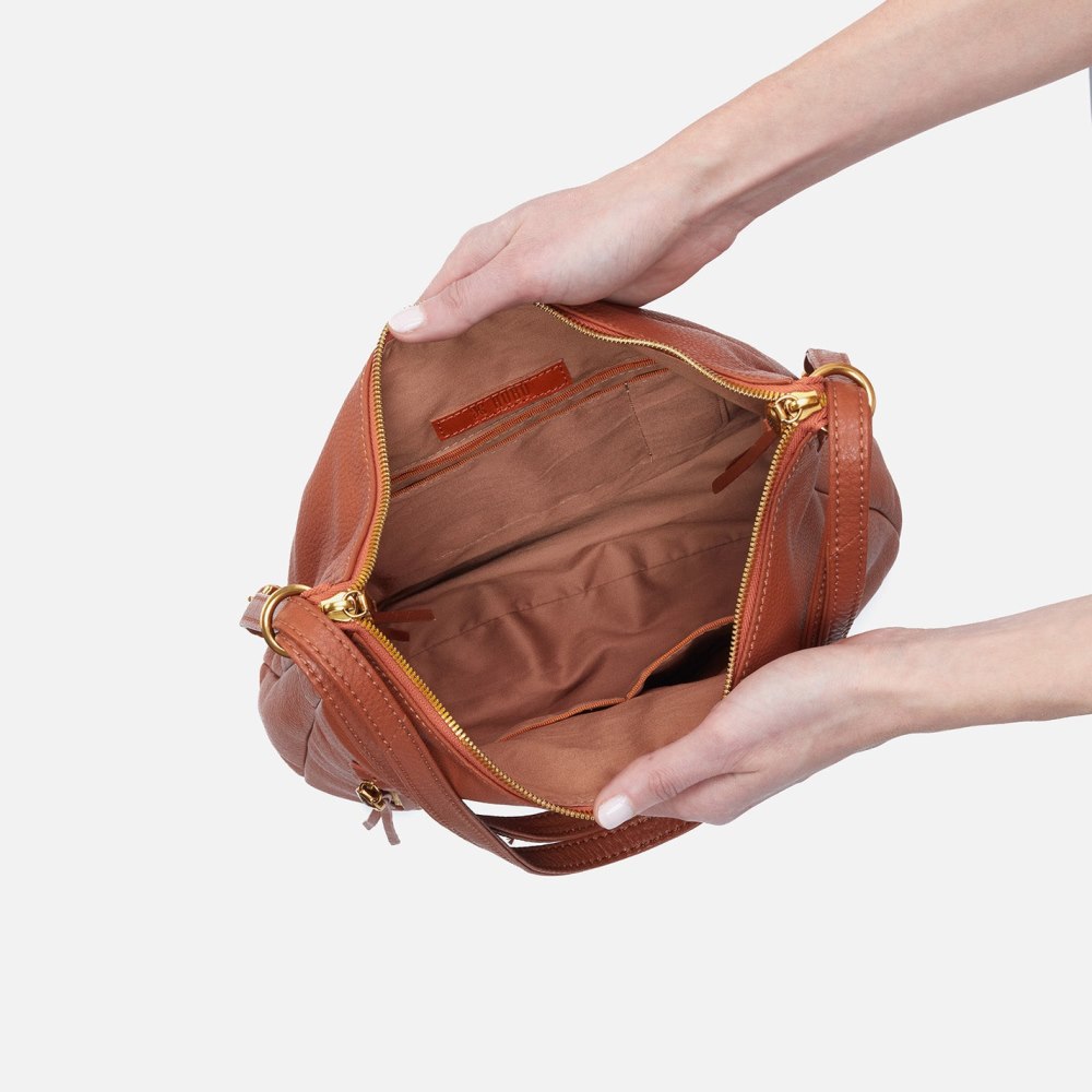 Hobo | Merrin Convertible Backpack in Pebbled Leather - Cognac