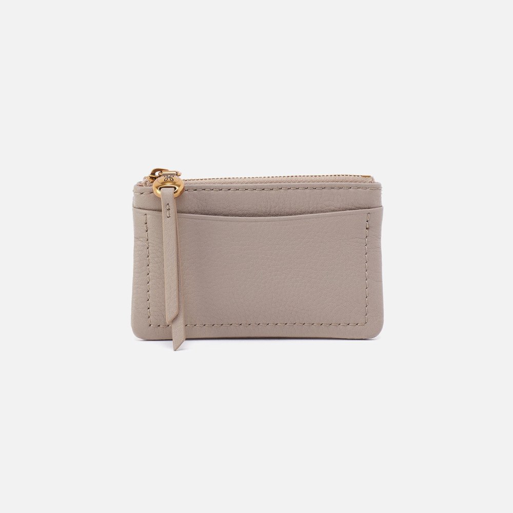 Hobo | Lumen Card Case in Pebbled Leather - Taupe - Click Image to Close