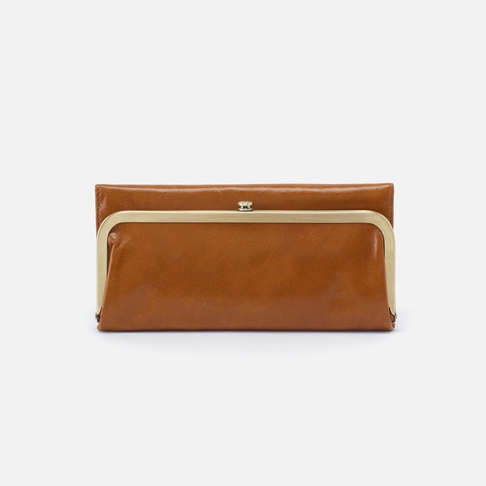 Hobo | Rachel Continental Wallet in Polished Leather - Truffle - Click Image to Close