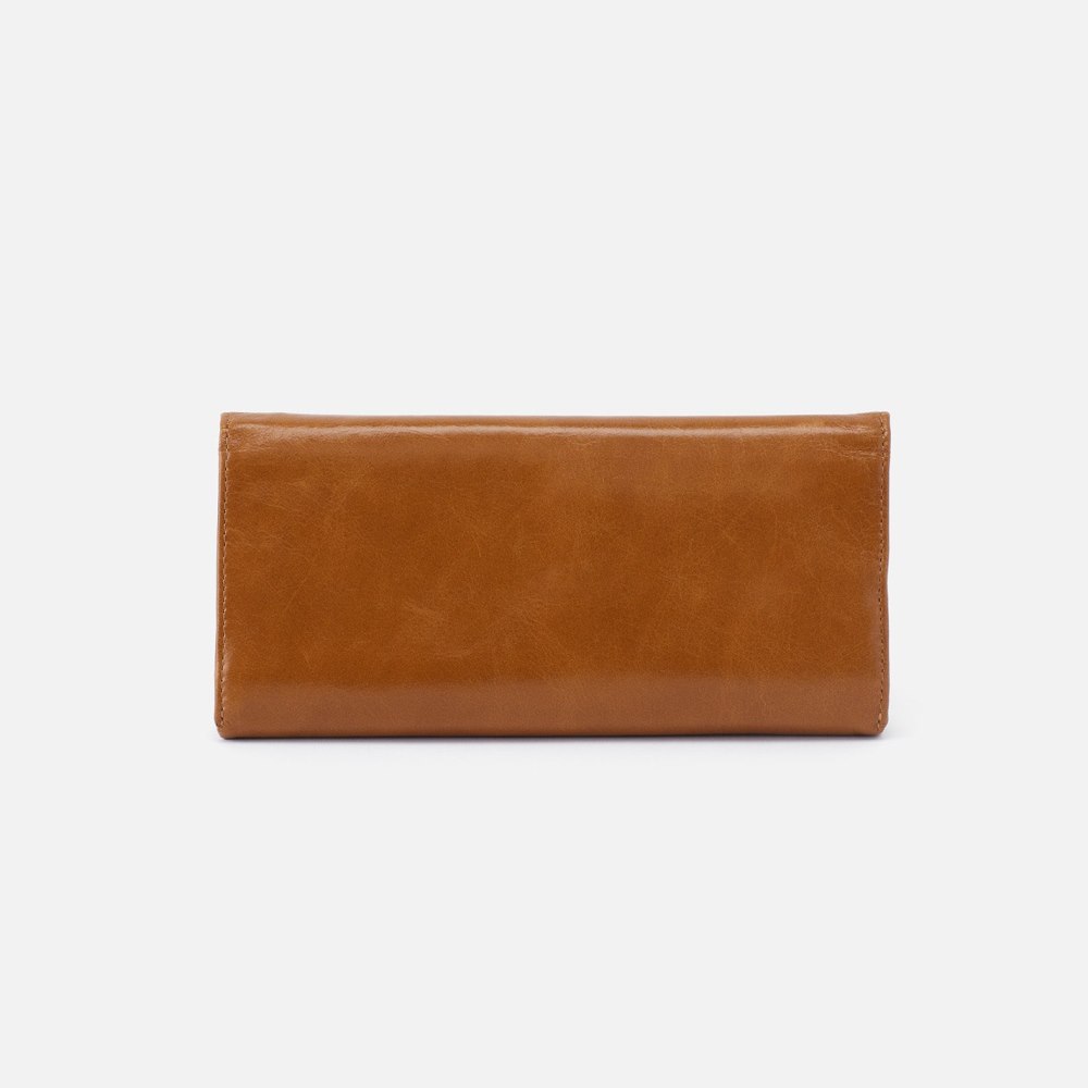 Hobo | Rachel Continental Wallet in Polished Leather - Truffle