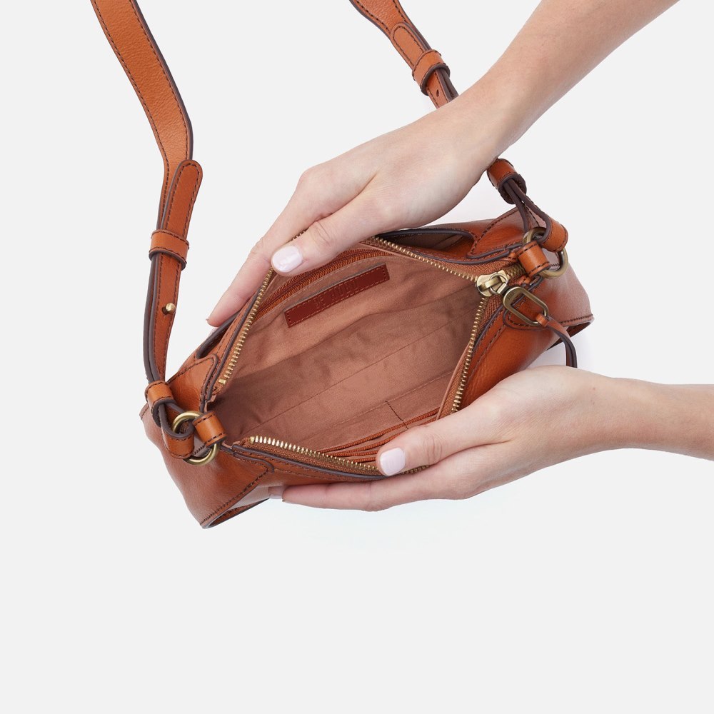 Hobo | Bellamy Small Crossbody in Artisan Leather - Honey Brown