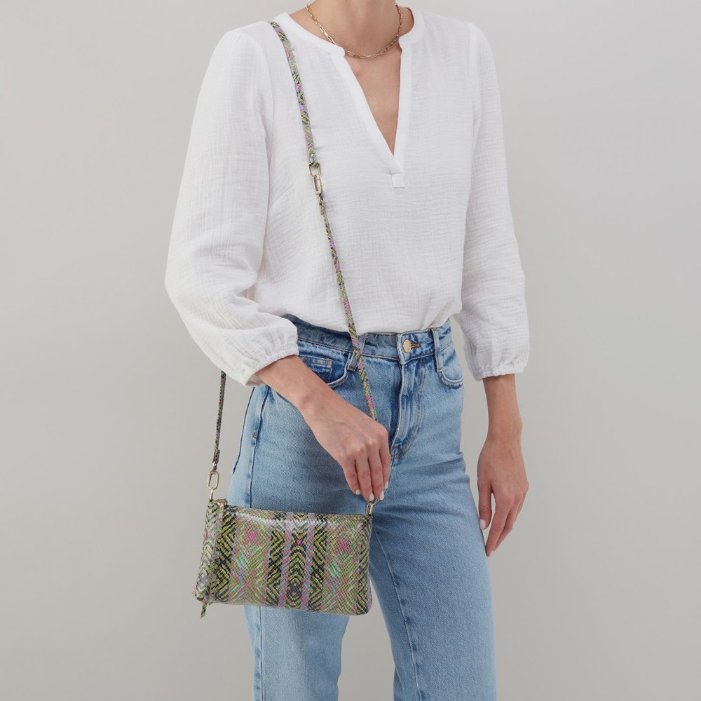 Hobo | Darcy Crossbody in Printed Leather - Geo Diamond Print