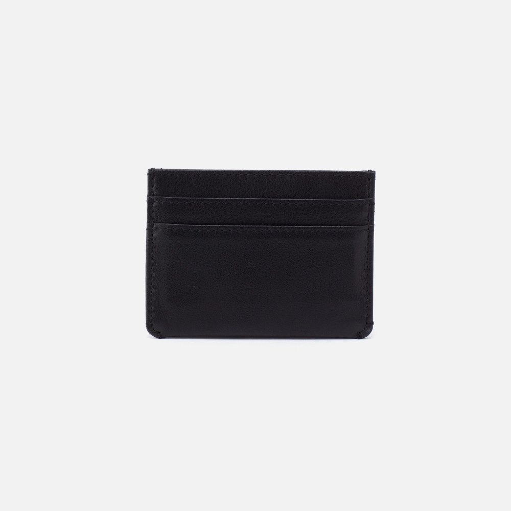 Hobo | Men's Credit Card Wallet in Silk Napa Leather - Black - Click Image to Close