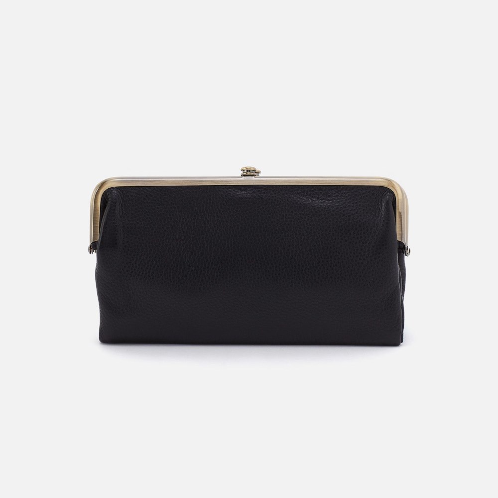 Hobo | Lauren Clutch-Wallet in Pebbled Leather - Black With Studs