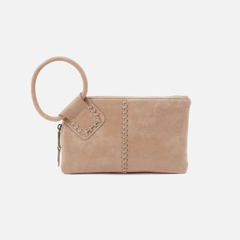 Hobo | Sable Wristlet in Buffed Leather - Irish Creme - Click Image to Close