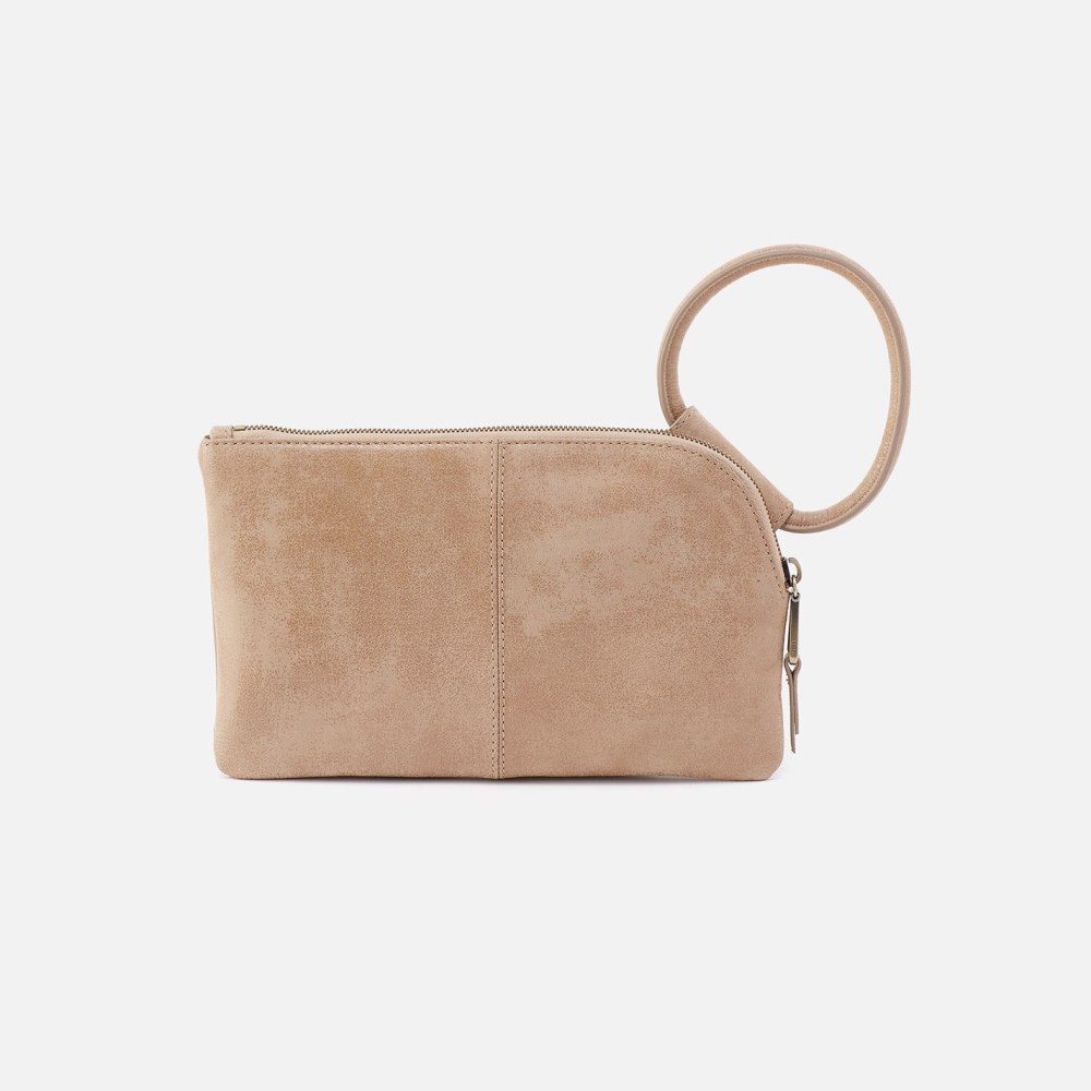 Hobo | Sable Wristlet in Buffed Leather - Irish Creme