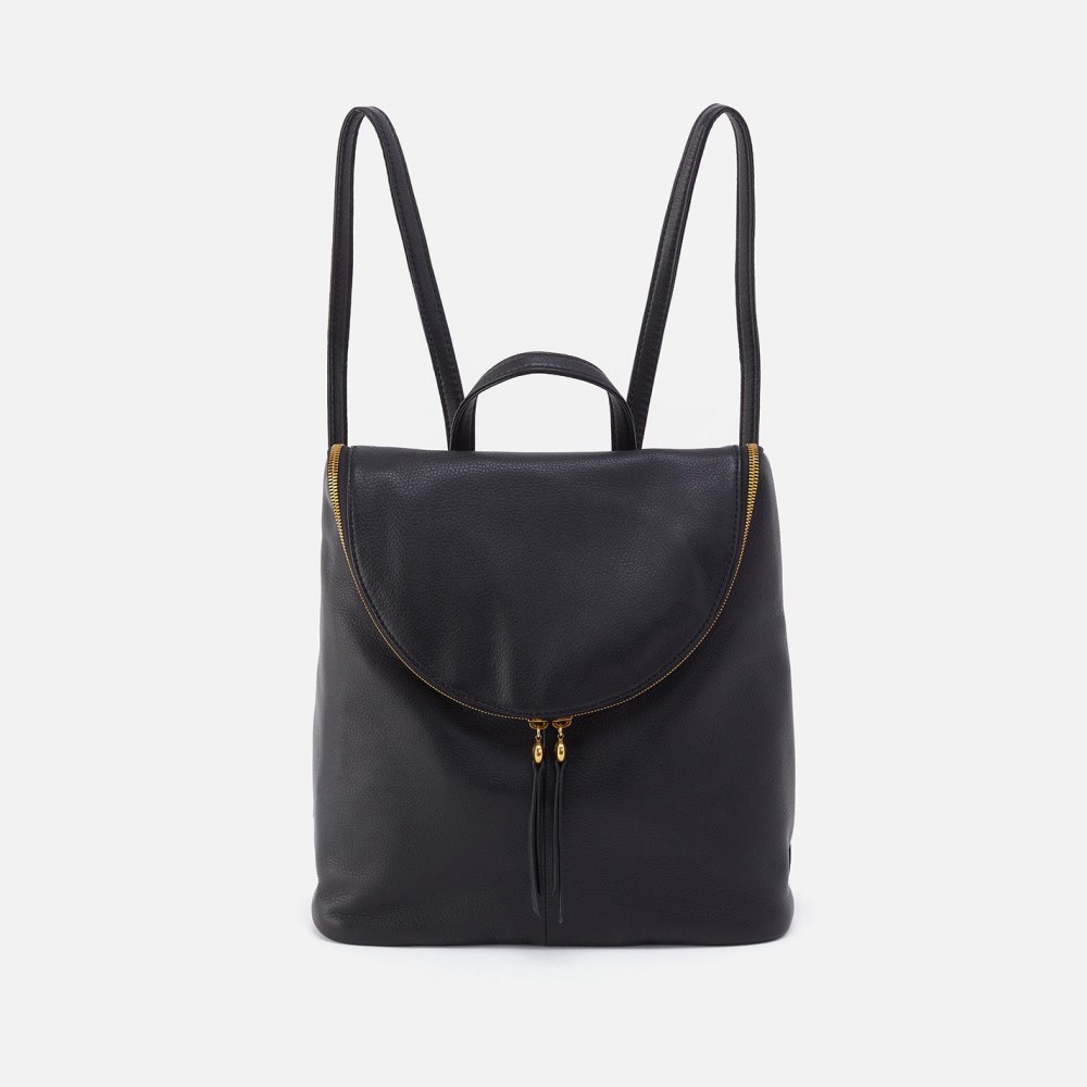 Hobo | Fern Backpack in Pebbled Leather - Black