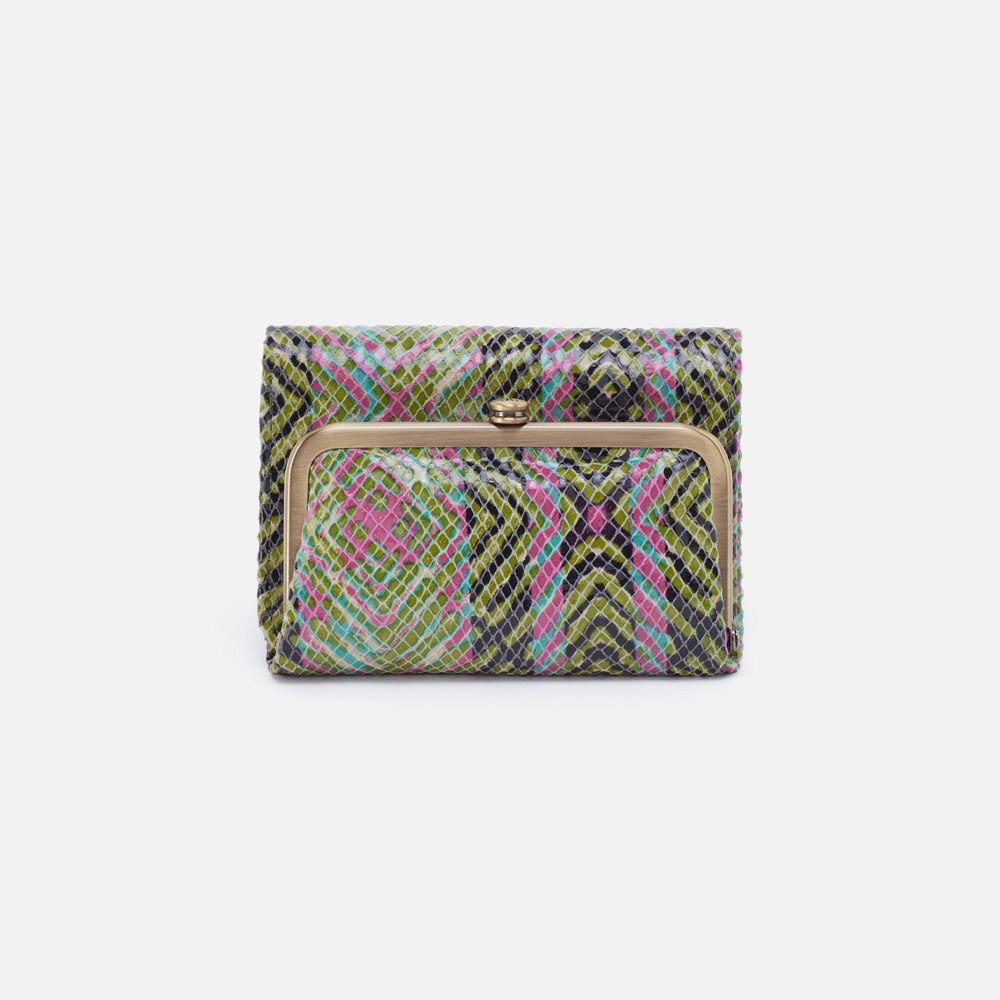 Hobo | Robin Compact Wallet in Printed Leather - Geo Diamond Print