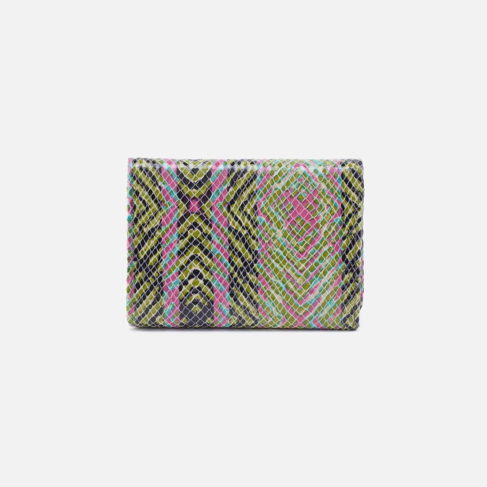 Hobo | Robin Compact Wallet in Printed Leather - Geo Diamond Print