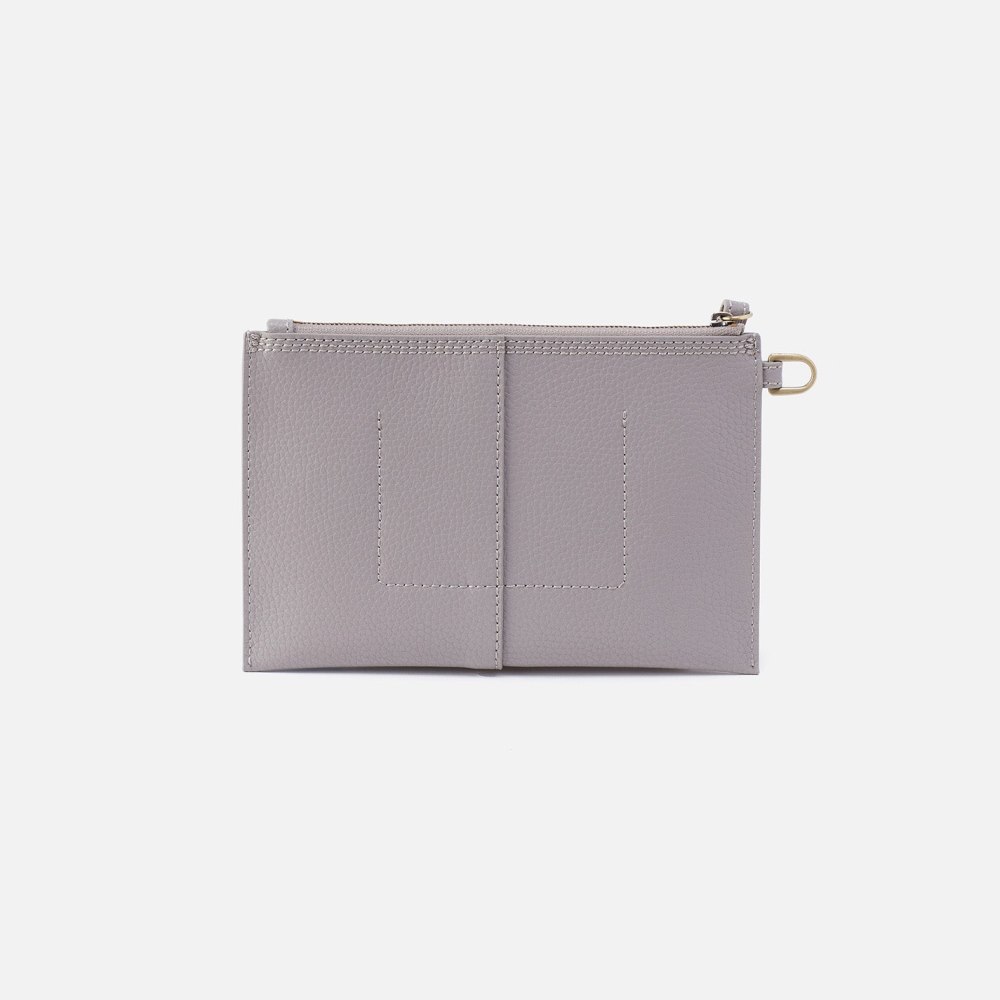 Hobo | Vida Small Pouch in Micro Pebbled Leather - Morning Dove Grey